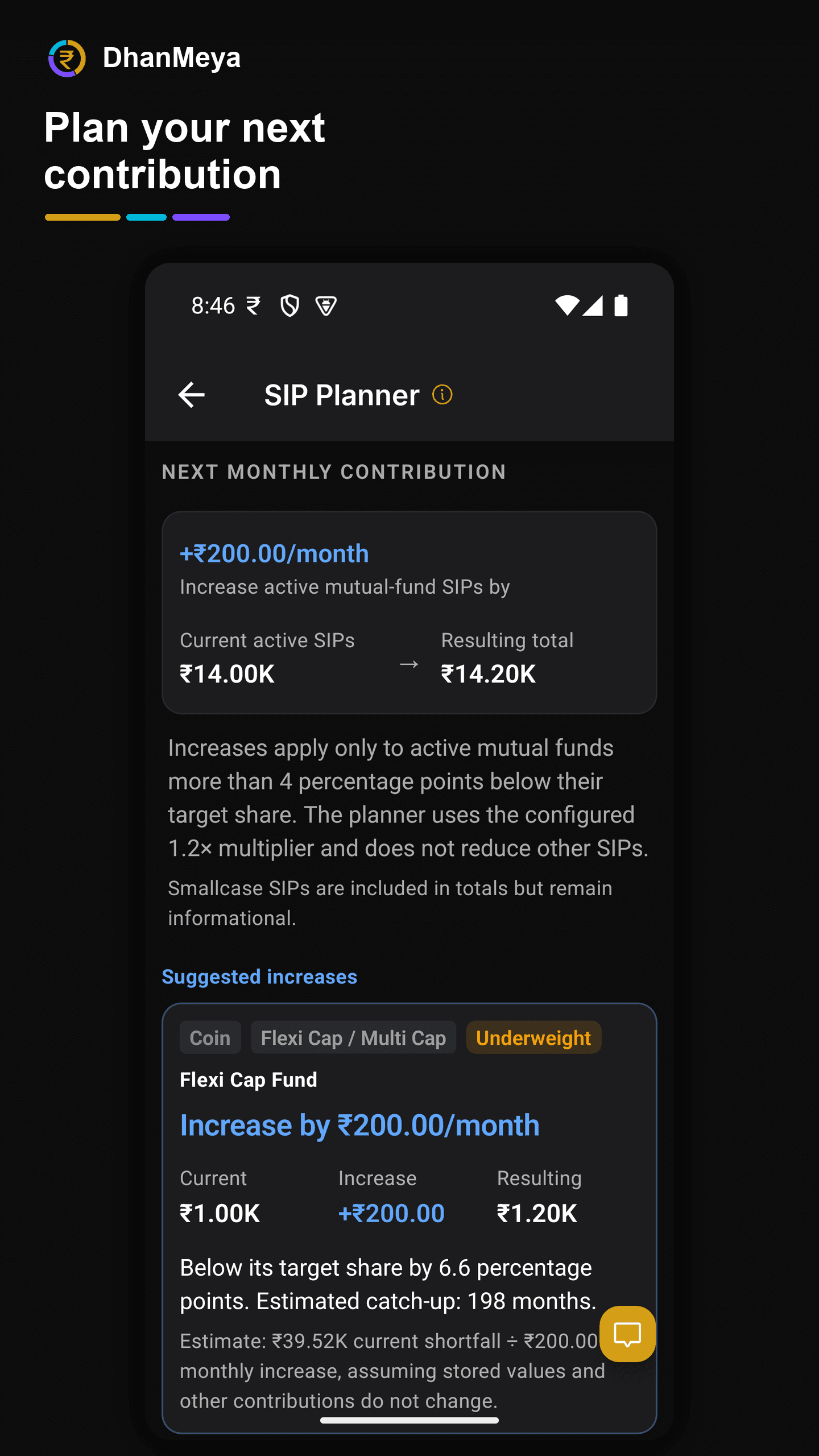 SIP planning based on allocation drift